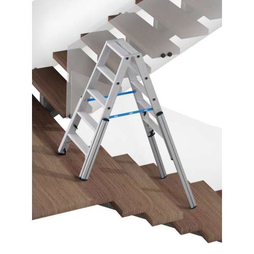 Teleskop-Stufen-Doppelleiter