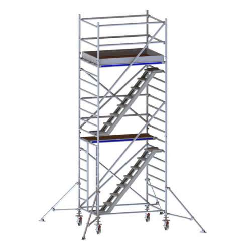 Treppen-Rollgerüst mit Zwischenpodest