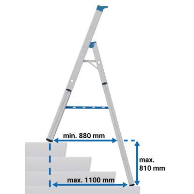Teleskop-Stufenstehleiter